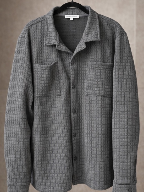 Other - Men's Quilted Shirt Jacket in Gray